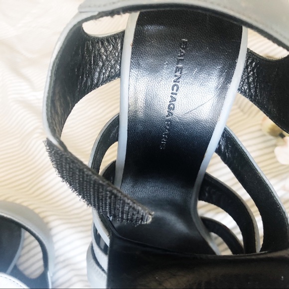 Balenciaga | Auth Wooden Heel Platform Sandals 7 - Picture 6 of 16